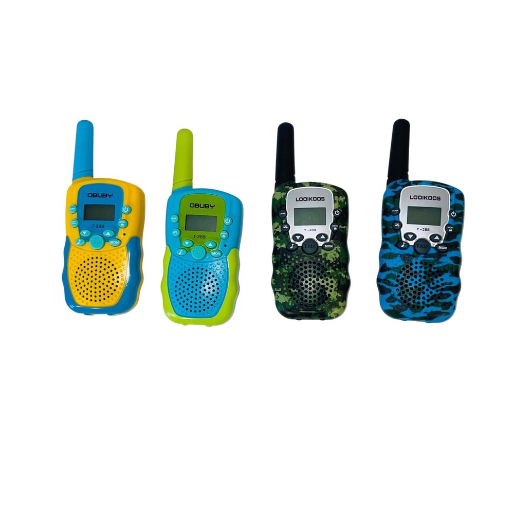 Obuby Looikoos T-388 Kids Walkie Talkies Set of 4 Camo Solid Colors WORKS